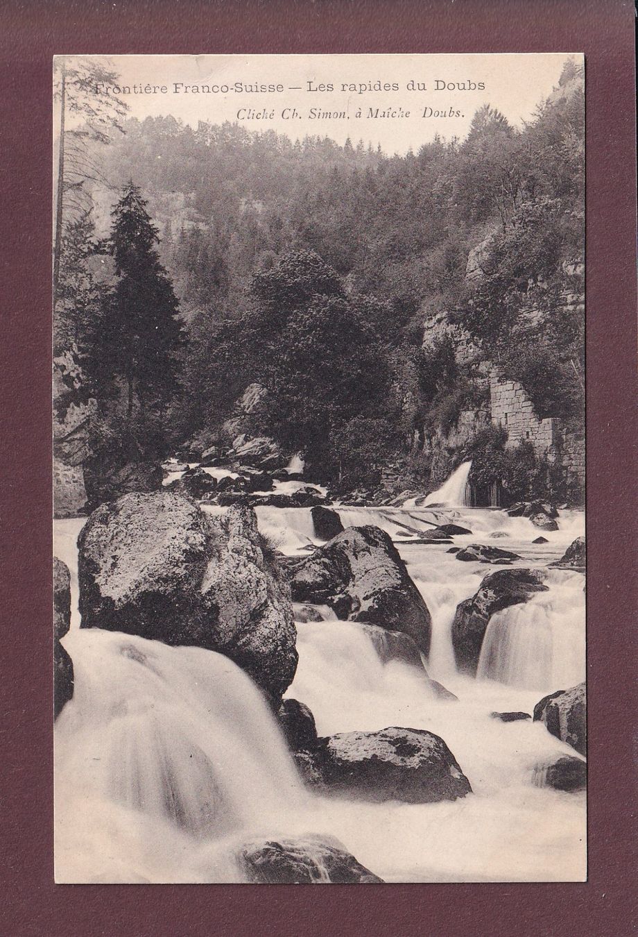 Cartoline postali: LES BRENETS - Rapide du Doubs – Usato da Pully venduto da nicecards