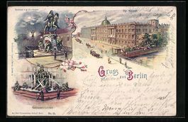 Litho Berlin, Kgl. Schloss, Denkmal d. g