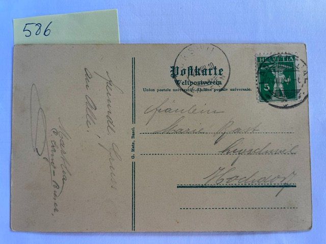 Ansichtskarten: alte Ansichtskarte Langenthal Kirche, 1910 mit Stempel – Gebraucht aus Niederwil AG von dahu75 1