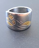 Bague en acier inoxydable unisexe/ vintage-Taille 69- 13gr