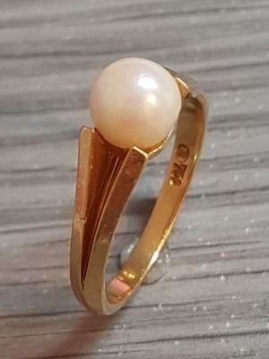 Anelli: 750 Goldring mit edler Zucht - Perle – Nuovo (secondo la descrizione) da Unterägeri venduto da Altgoldschmuck 3