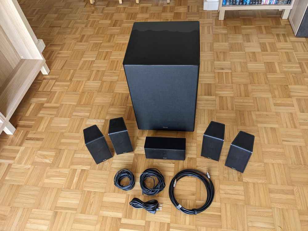 DIYTECH 5.1 Lautsprecher-Wandplatte - Heimkino Anschluss Mit Vergoldeten Klemmen