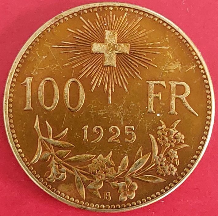 Tutti le monete: Goldvreneli 100 Franken 1925 (Replica) – Nuovo (secondo la descrizione) da Arch venduto da repros
