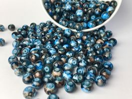 Glasperlen dodgerblue 8mm / 100 Stück