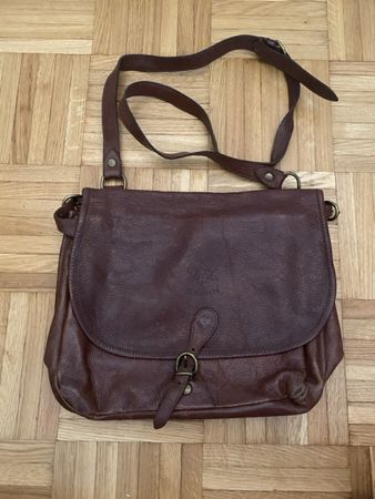 Sac bandoulière Il Bisonte cuir marron bon état