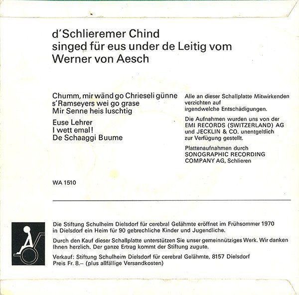 Dischi in vinile: D'Schlieremer Chind Singed / Vinyl – Usato da Zürich venduto da Manuelsson 1