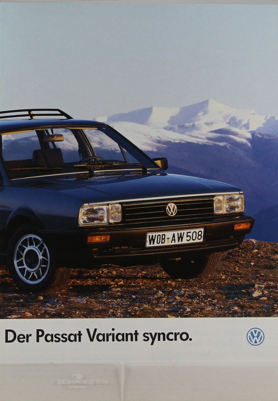 VW Documenti: PROSPEKT & PL | VW PASSAT VARIANT SYNCRO / B2 | AB 01.1987 – Usato da Unterägeri venduto da GIGOLOLIT 1