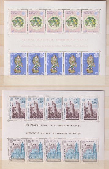 Tutti i francobolli: Lot Europamarken "Monaco". 1970-iger. Bogen/Einzel. Postfr. – Nuovo (secondo la descrizione) da Koblenz venduto da Boerse6 1