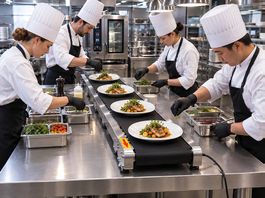 Anrichteband , Förderband für Catering, Rieber tauglich