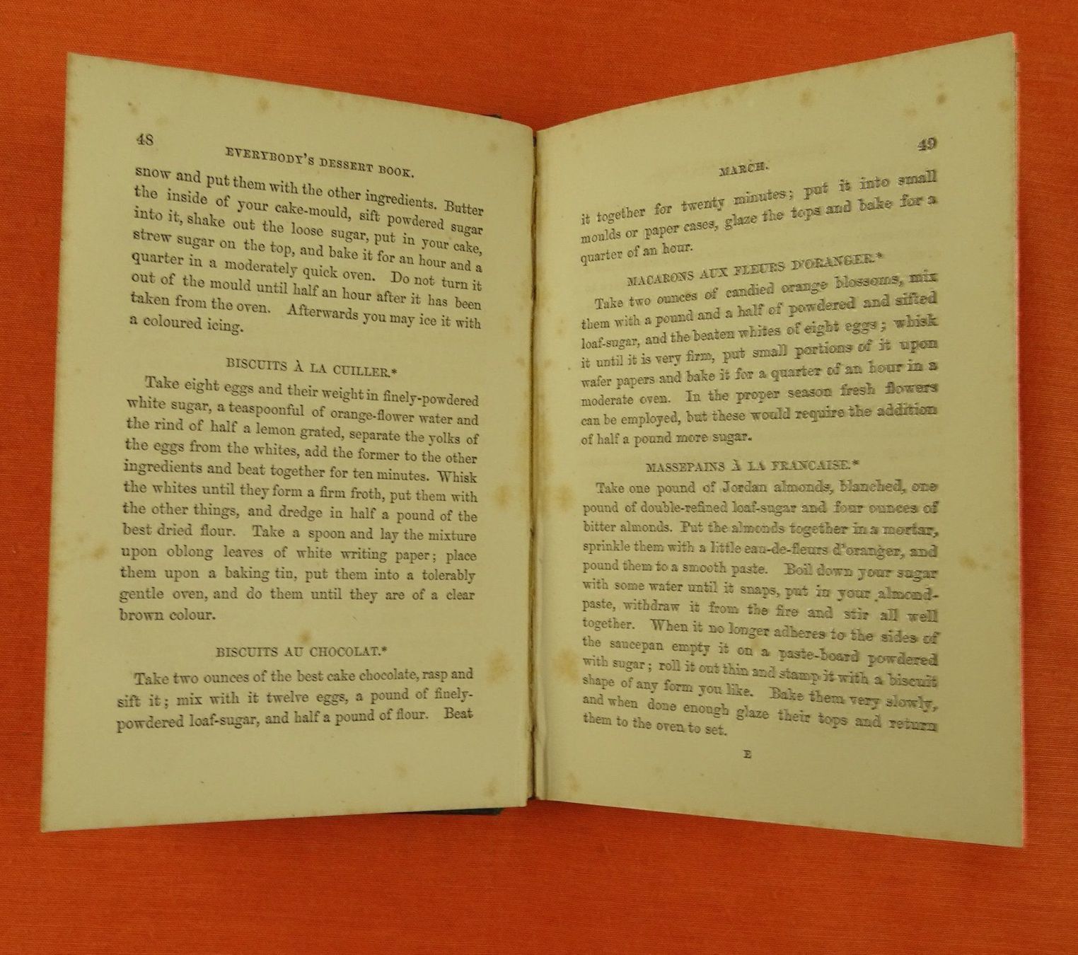 Bücher: FOREIGN DESSERTS FOR ENGLISH TABLES 1862 – Gebraucht aus Grüningen von Kartensammler 3