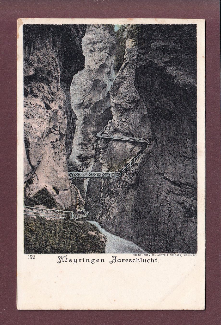 Ansichtskarten: AARESCHLUCHT bei Meiringen – Gebraucht aus Pully von nicecards