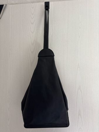 Schwarze Leder Tasche Damen Rucksack Guter Zustand