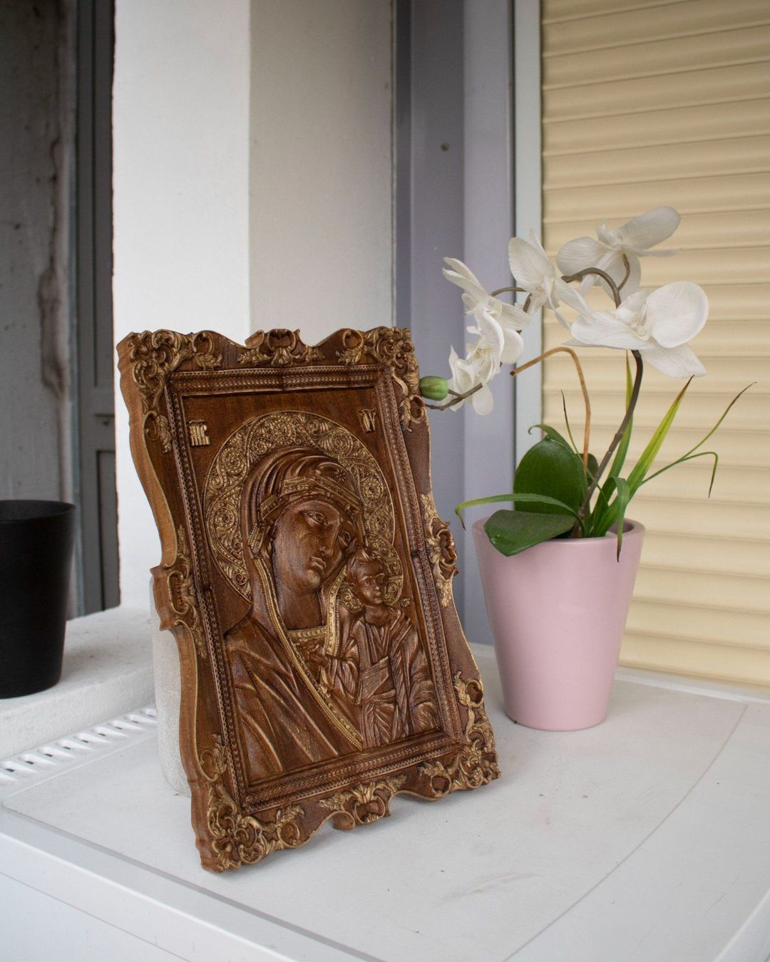 Articoli in legno: Mutter Jesu Ikone aus Holz – Nuovo e nell'imballaggio originale da Zürich venduto da Miki_Schreiner 2