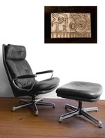 🌟 XL Wand-Relief Designer Bild Keramik Fische Corbusier 🌟