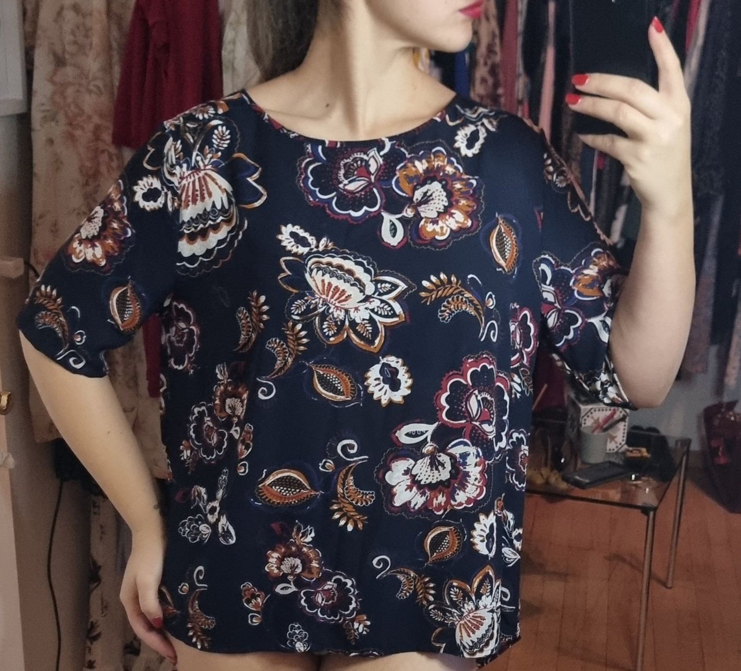 Camicette: Schicke Bluse mit Blumenmuster Gr. XL – Usato da Wald ZH venduto da CapLux 1