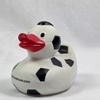 Badeente / Gummiente im Fussball Design