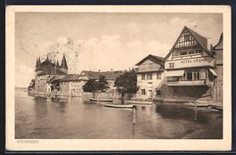 Steckborn, Flusspartie mit Hotel Krone