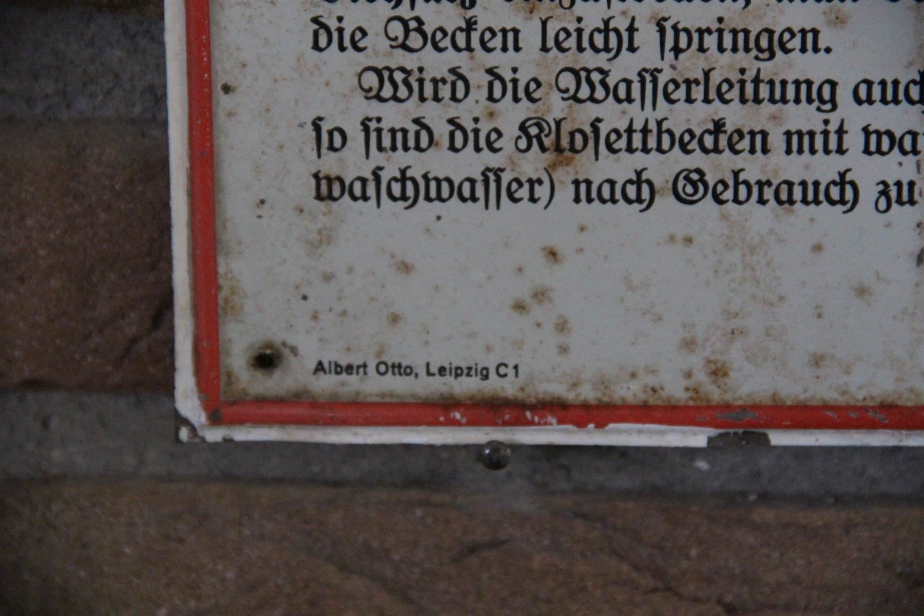 Insegne: Blechschild "Klosett-Ordnung" – Usato da Birrwil venduto da brandschatz_birrwil 1