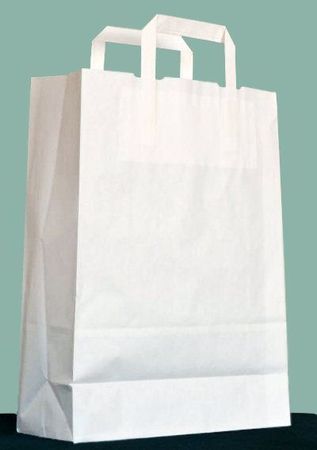 Papiertragtaschen 18/8 x 22 cm weiss