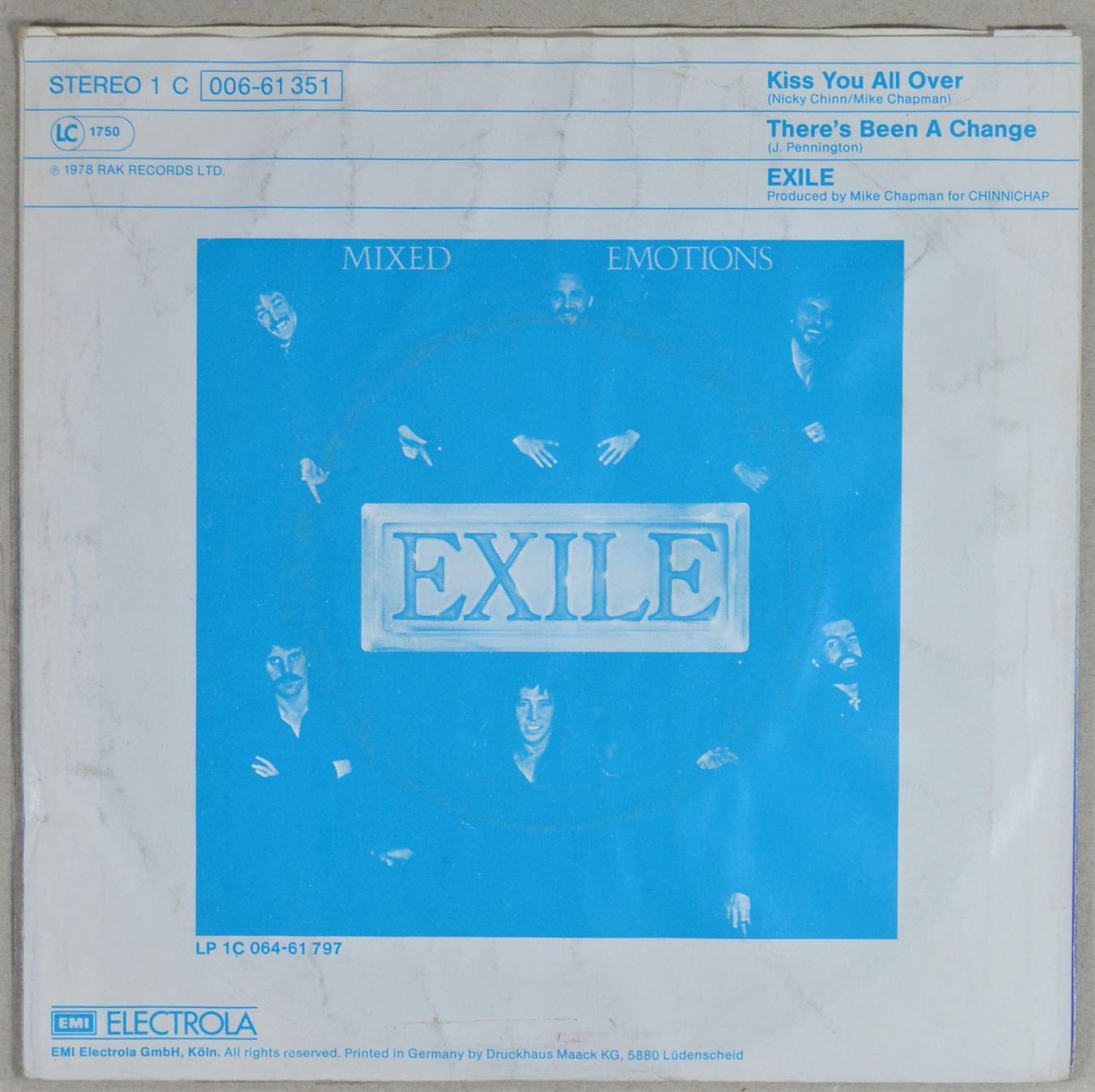 Dischi in vinile: Single: EXILE - Kiss You All Over – Usato da Frenkendorf venduto da Yard-Sale-2000 1