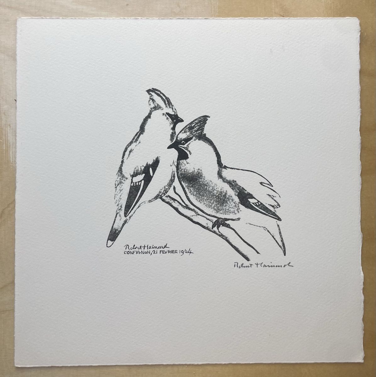 Xilografie: Robert Hainard, Confignion 1964, Signiert – Usato da Frenkendorf venduto da lia_t9jg 1