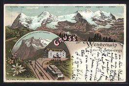 Litho Wengernalp, Kleine Scheidegg mit B