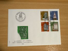 Schweizer Briefmarken-Satz "Bundesfeier 1984" komplett