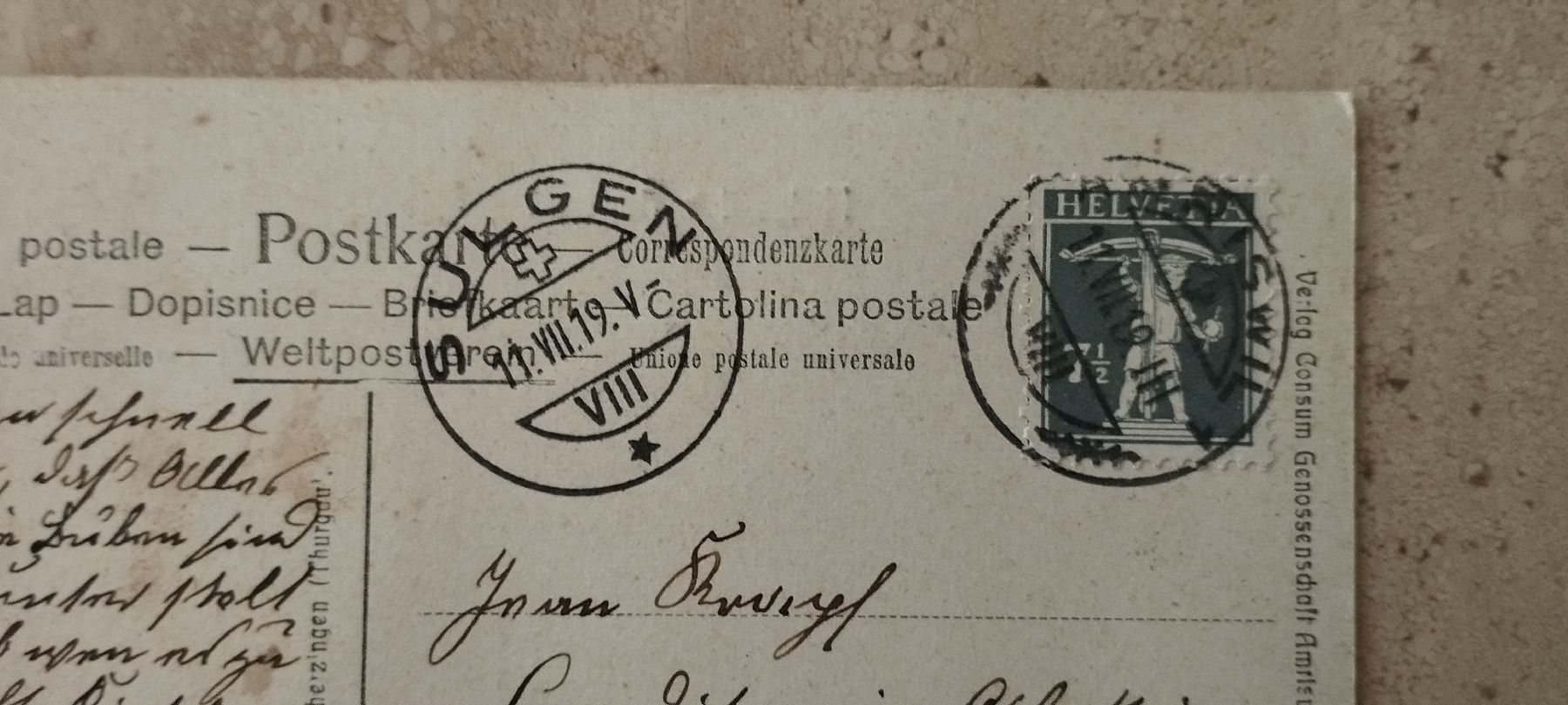 Cartes postales: Postkarte uralt  – D'occasion à Oberdorf SO par and_jxk2 2