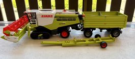  Mähdrescher Bruder Claas Lexion 780 Terra Trac mit Anhänger