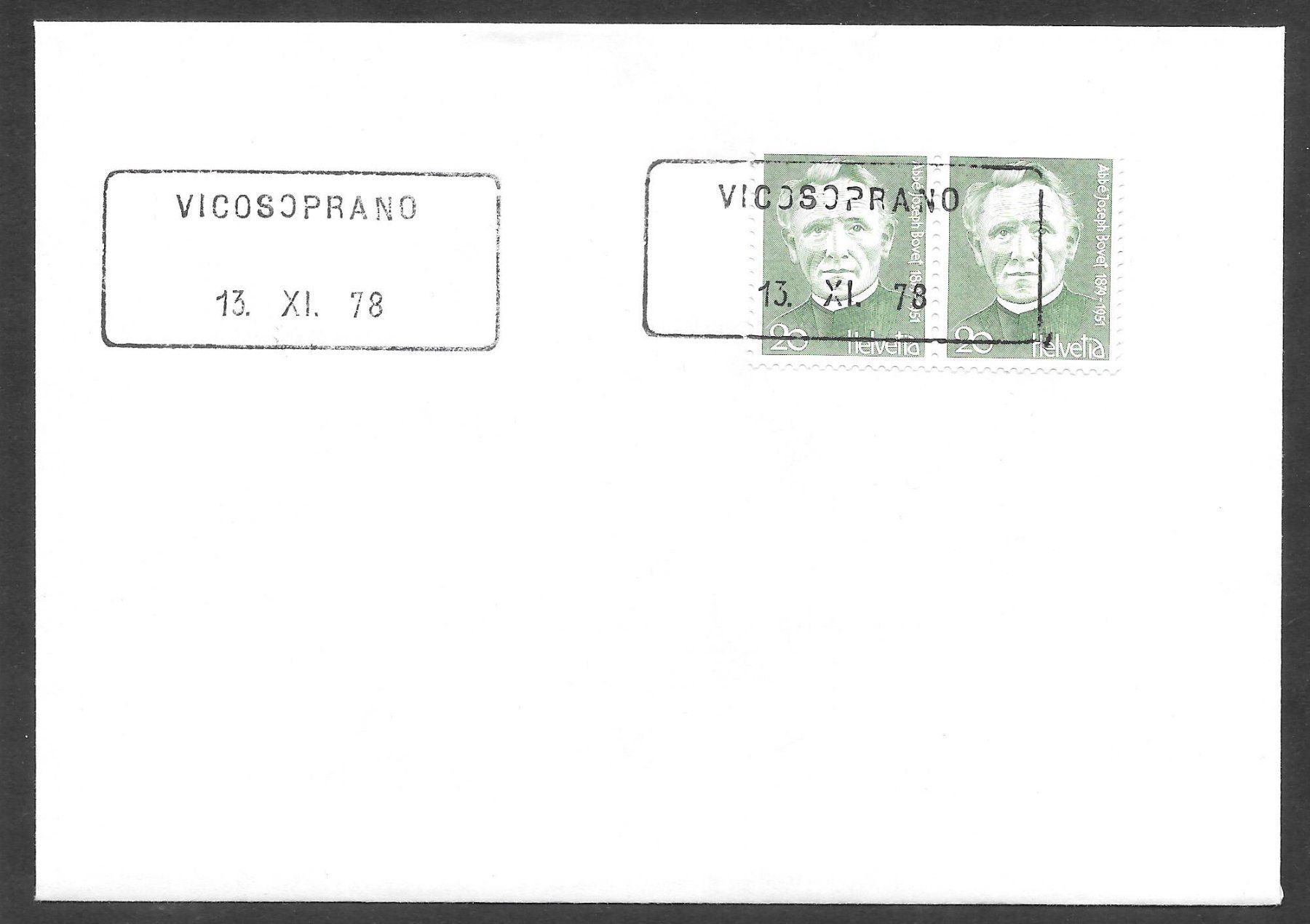 Tous les timbres: GR Brief Aushilfsstempel VICOSOPRANO 13.XI.78 – Neuf (Voir description) à Olten par clotaldi