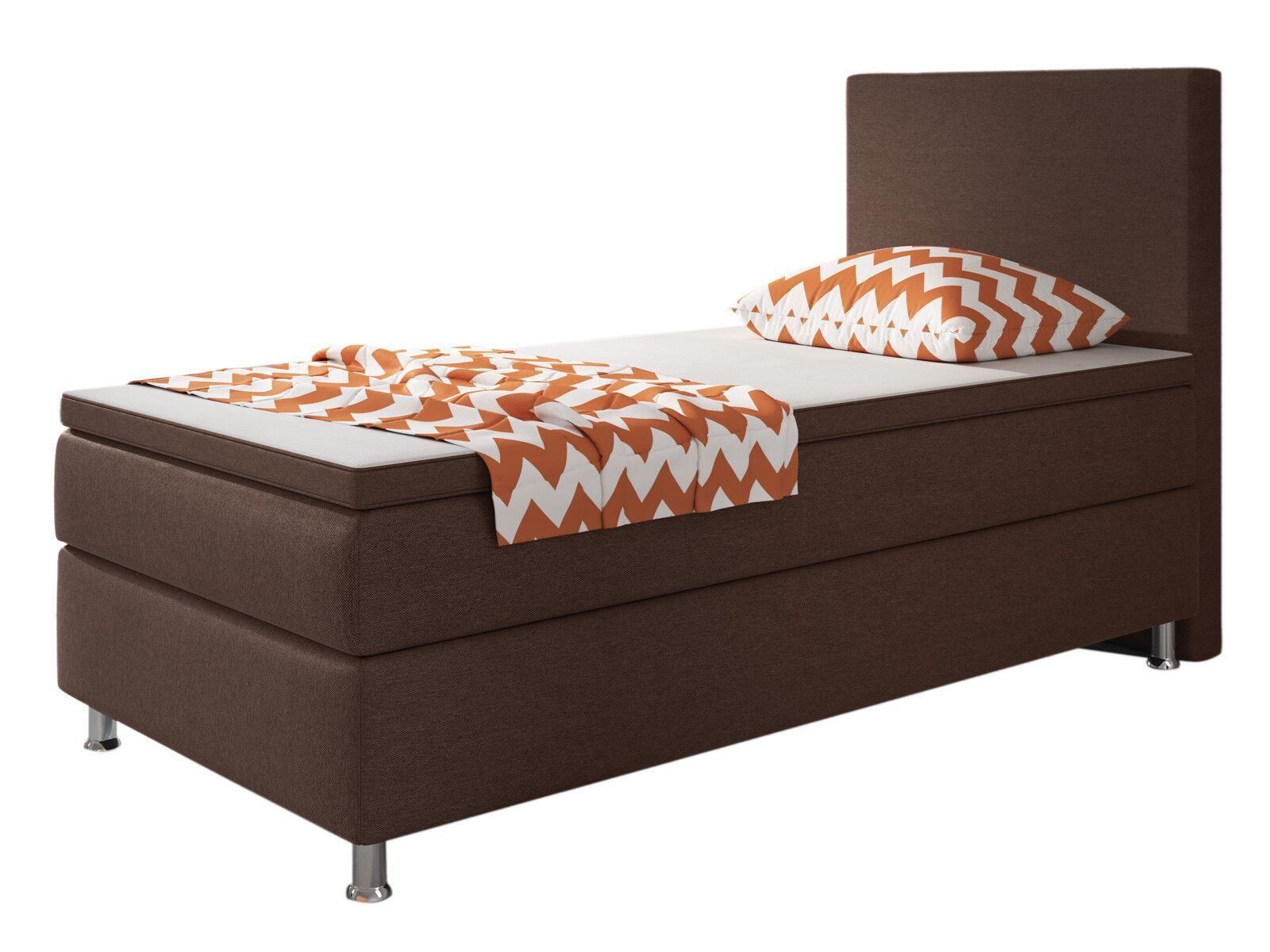 Betten: Boxspringbett 90x200 Braun Hotelbett Einzelbett Bett – Neu und originalverpackt aus Wallenwil von toesstal-vertrieb 3