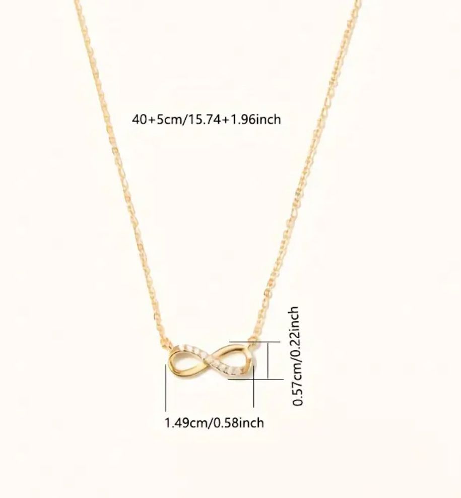 Catenine: 925 Silber Infinity Halskette vergoldet – Nuovo e nell'imballaggio originale da Hemmental venduto da Schmuckwelt2 1