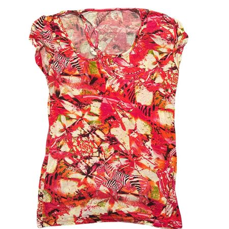 Y2K Graphic Print Abstract Top S