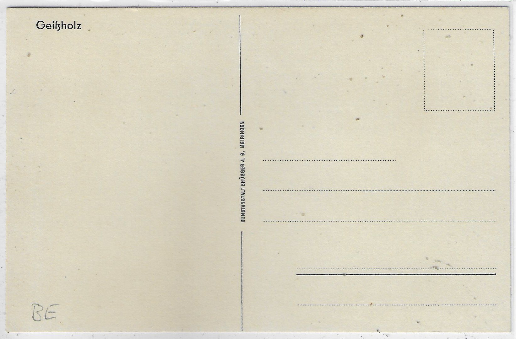 Cartoline postali: Geissholz - Schattenhalb – Usato da Ettingen venduto da Kartenplanet 1