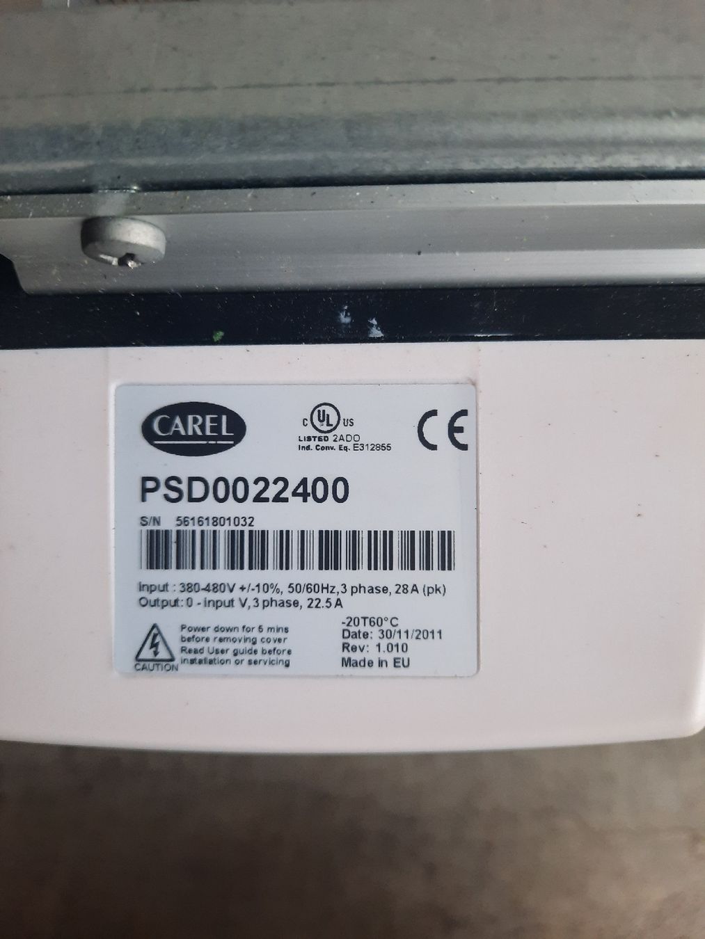 Componenti elettronici: Carel PSD0022400 Power + Geschwindikeith Drive – Usato da Niederuzwil venduto da Luksa2208 1