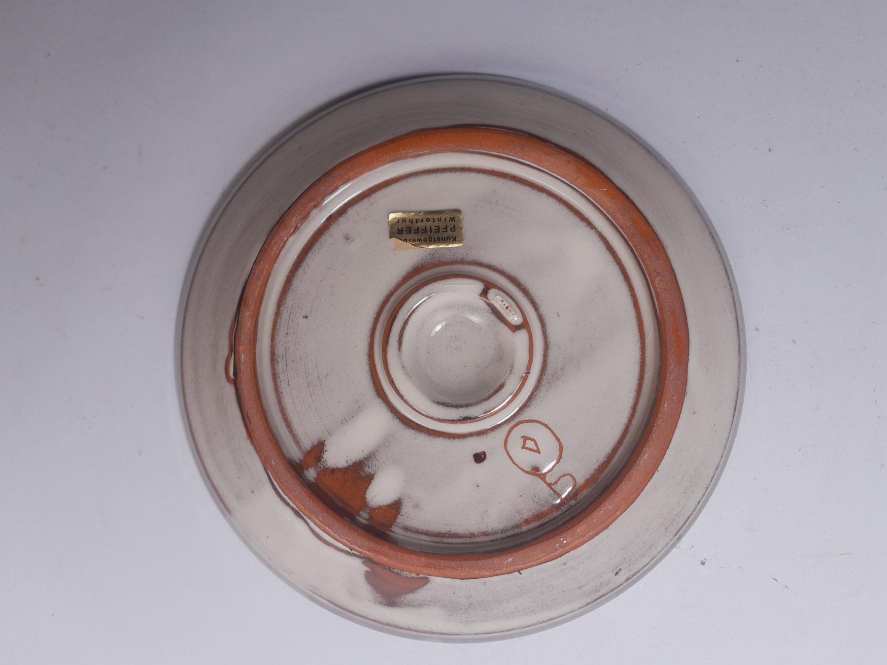 Teller: Vintage Willy Steinlin Keramik Teller – Gebraucht aus Männedorf von Bel-view 1