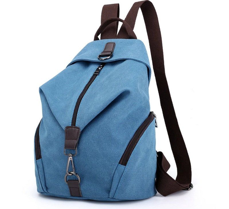 Rucksäcke: Vintage blue canvas backpack women girl – Neu und originalverpackt aus Lausanne von FASHION-WORLD-SHOP 1