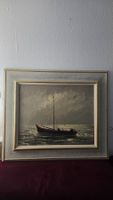 Ölgemälde Segelschiff gerahmt signiert