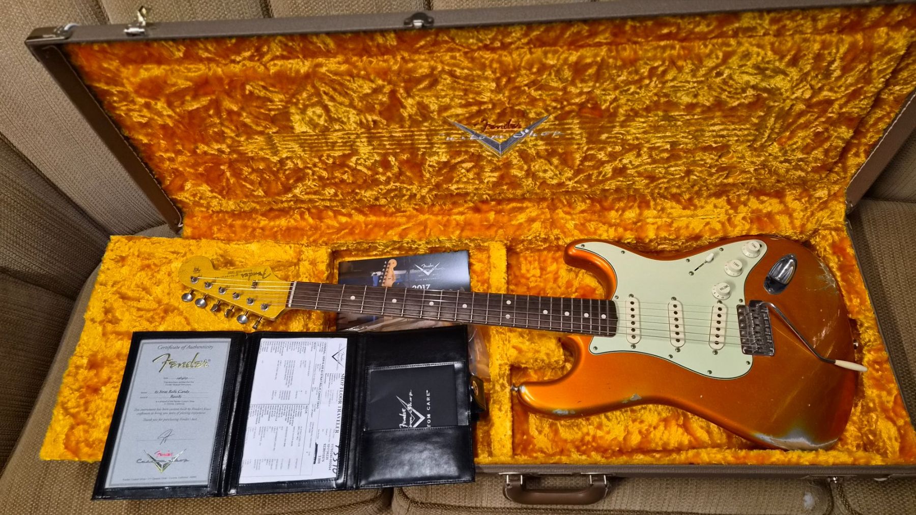 Strumenti musicali: Fender Stratocaster 1963 Candy Tangerine – Usato da pieterlen venduto da AntonelloGuitars 1