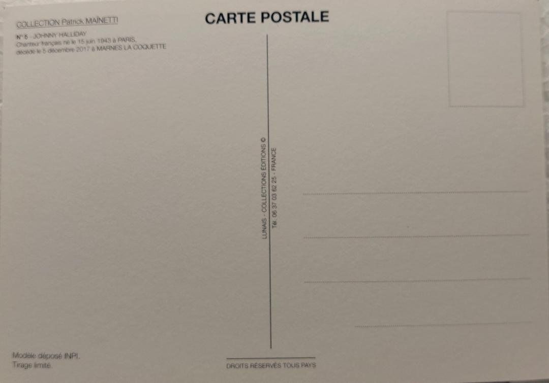 Cartoline postali: JOHNNY  HALLIDAY no 5 – Nuovo (secondo la descrizione) da Delémont venduto da Domdom1 1