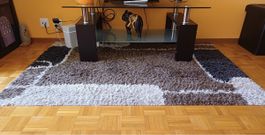 Tapis rectangulaire brun, 120x170 cm