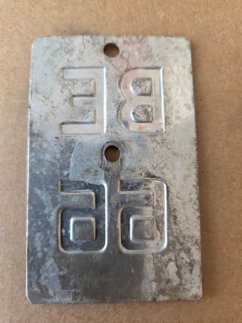 Sachs Insegne: Velonummer BE 66 plaque Velo – Usato da Schenkon venduto da Uhu007 1