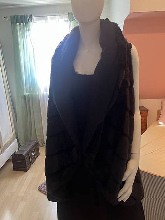 Elegante Wende-Weste / Fellweste  beidseitig tragbar