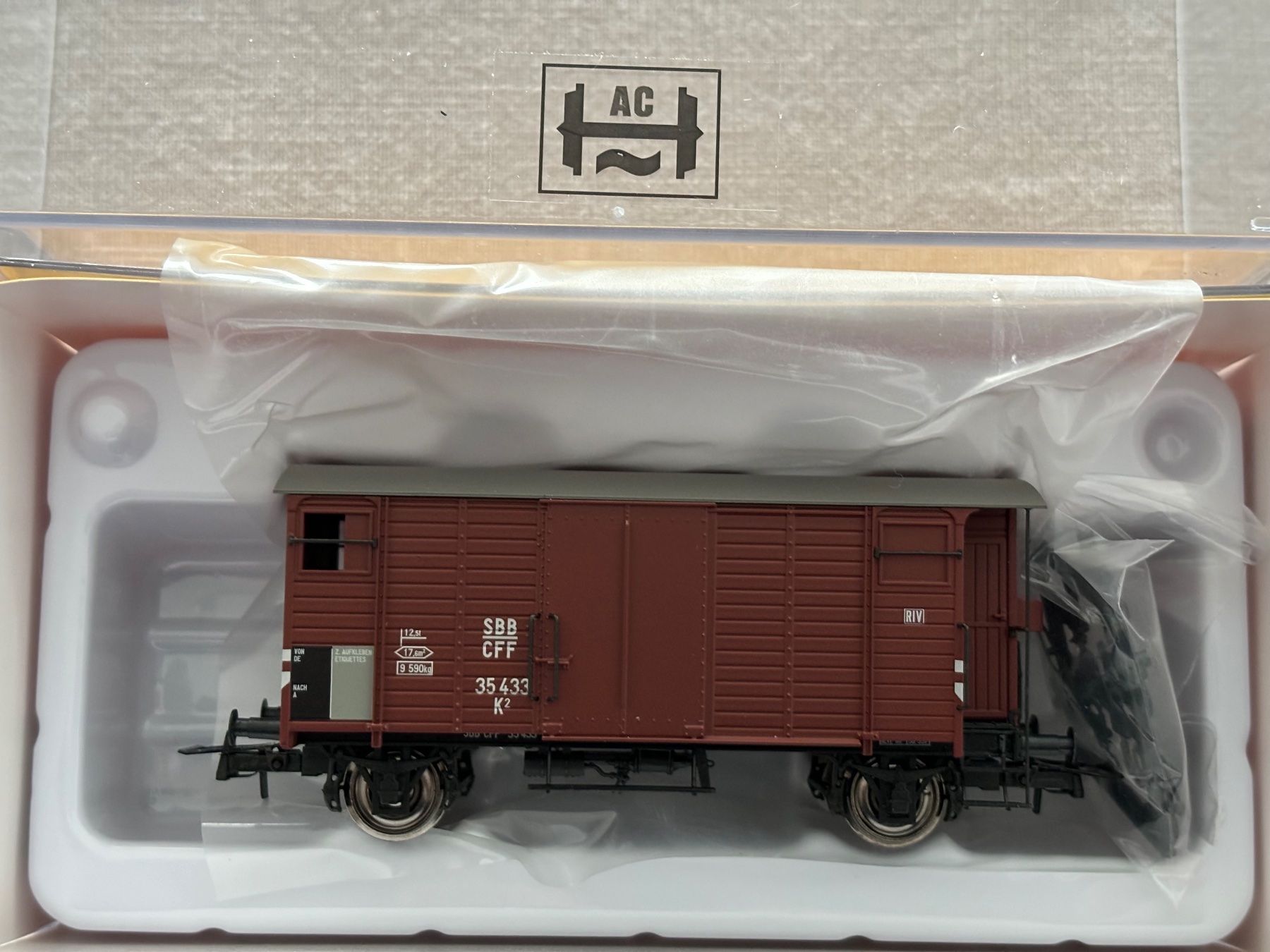 Brawa Modellini di ferrovie: Brawa 47870 Guterwagen K2 Braun SBB – Nuovo e nell'imballaggio originale da Hauterive NE venduto da eriamch