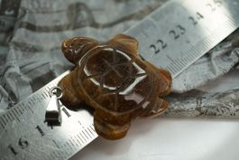 Tigerauge Schildkröte   Anhänger   ab 1.- Auktion