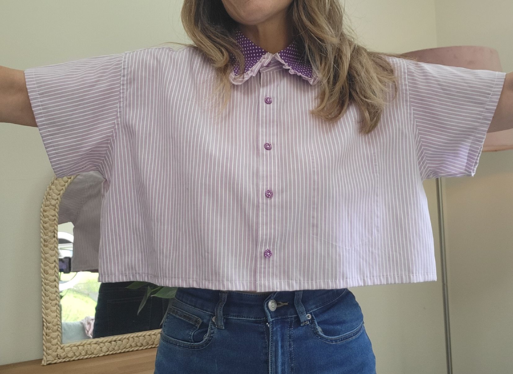 Camicette: Chemise masculine transformée Upcycling – Usato da Martigny-Croix venduto da barbamama1977 1
