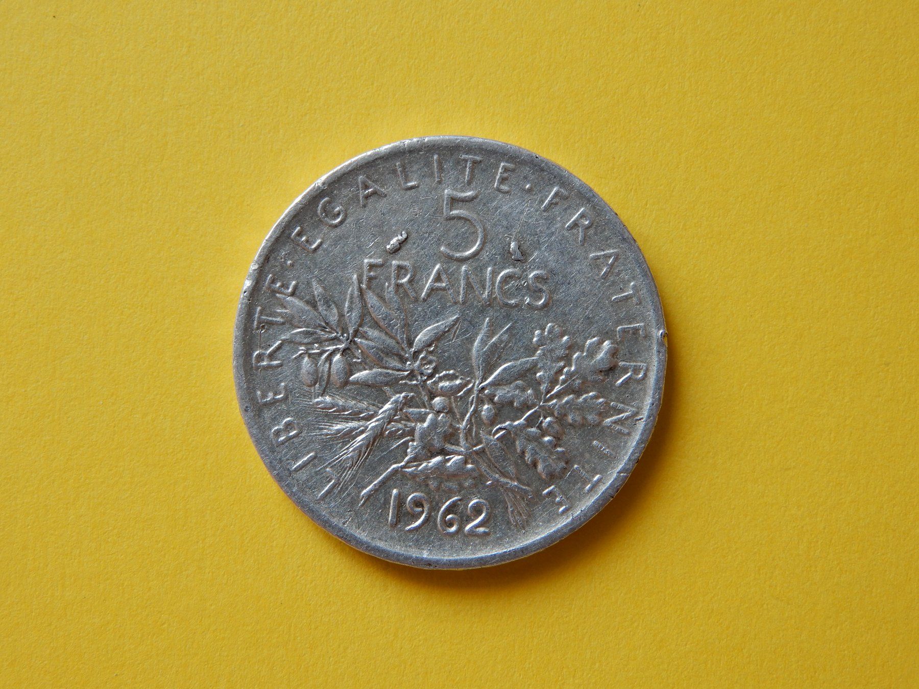 Alle Münzen: 5 Francs Semeuse 1962 Silber 835 – Gebraucht aus Senèdes von Framboise52