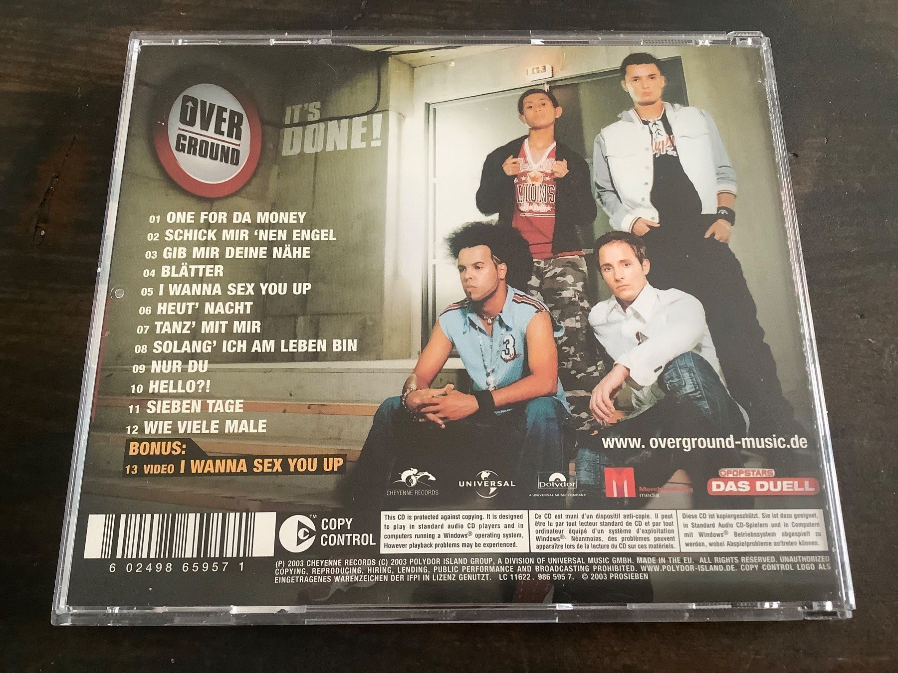 CD: Overground / It‘s done / 2003 – Usato da Dübendorf venduto da Troll_88 1