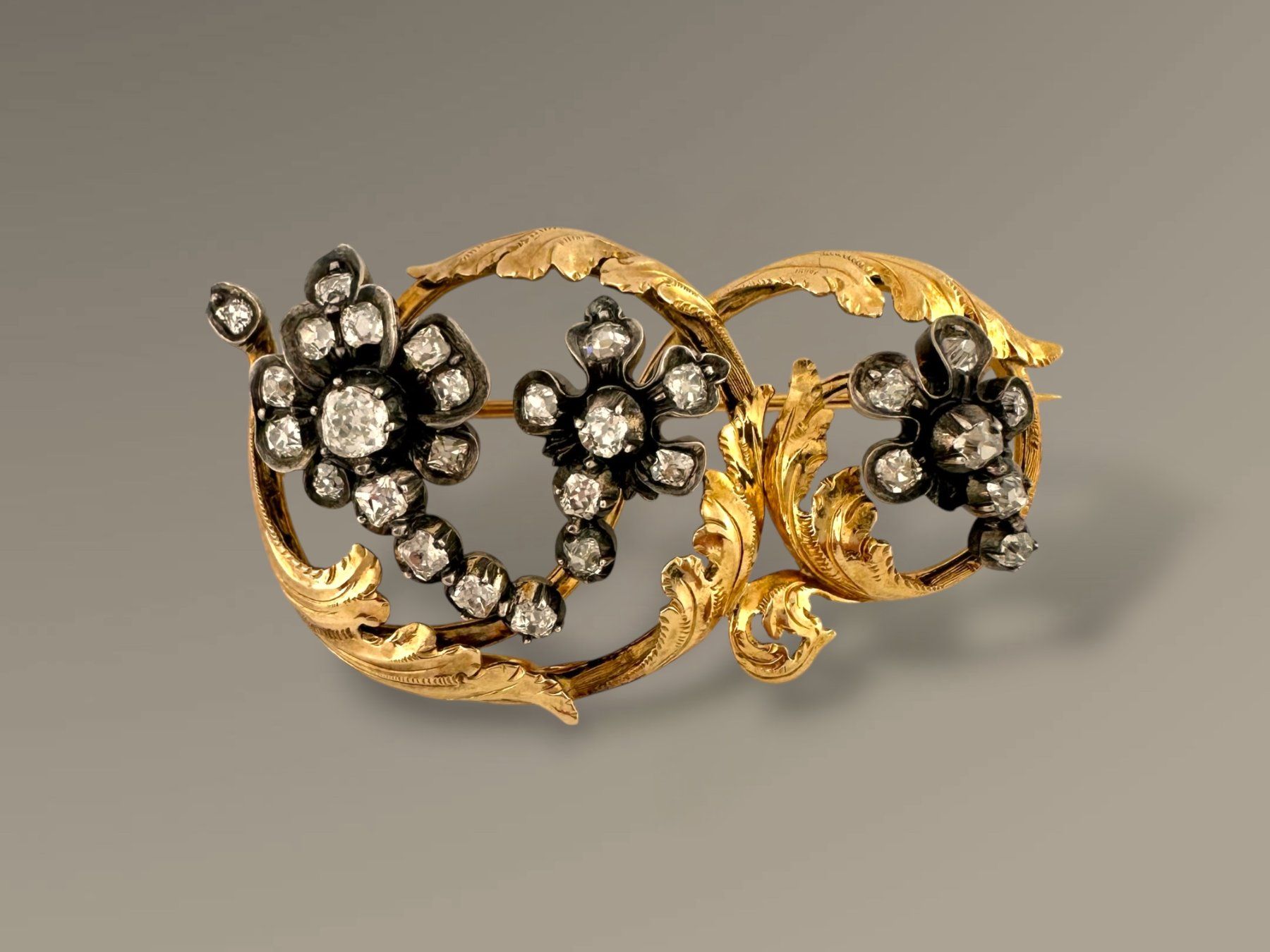 Spille & Fermagli: Antike Diamantbrosche um 1870, ca. 2,3 ct – Usato da Zuzwil SG venduto da artimmo 3