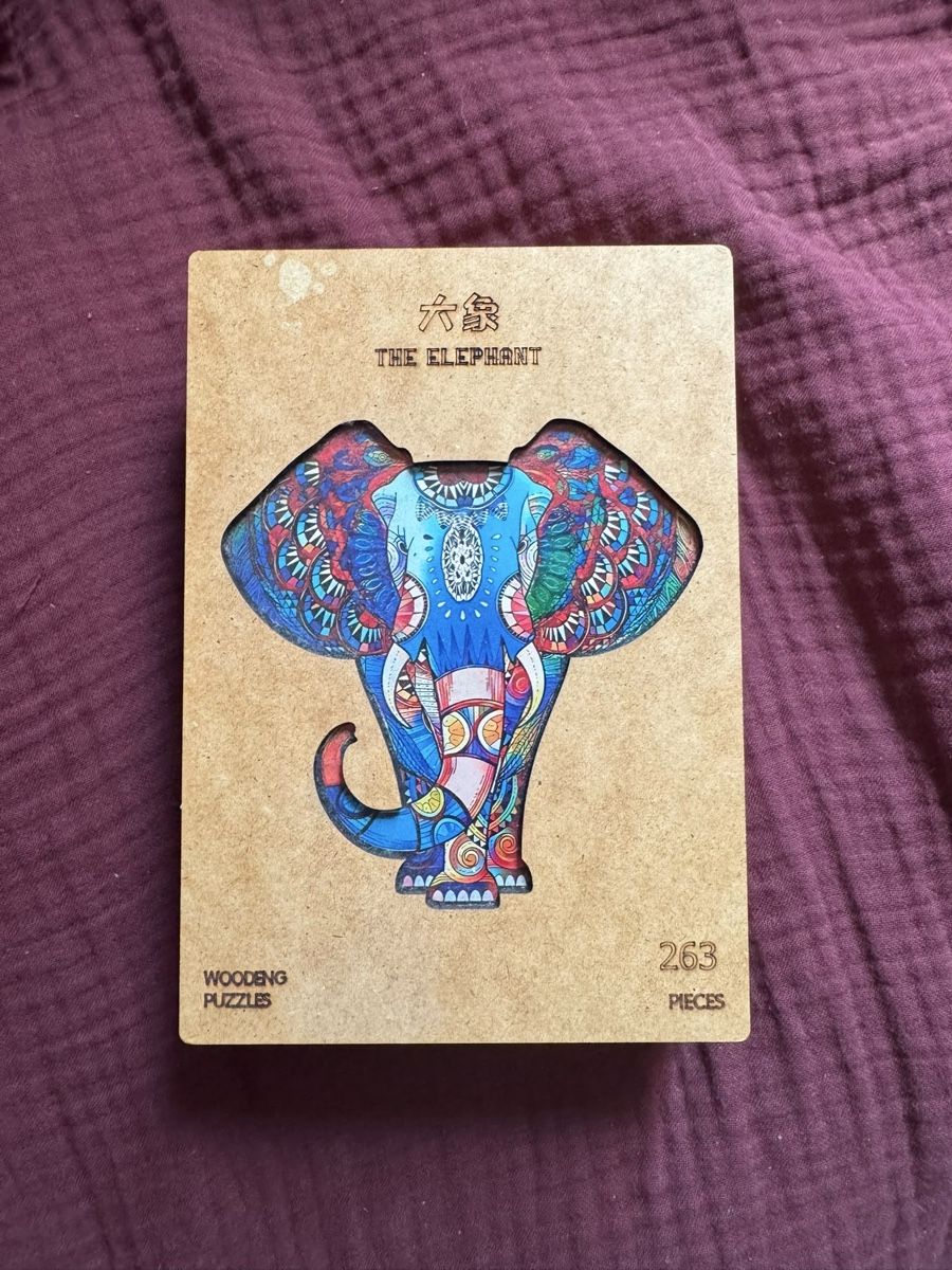 Puzzle: Puzzle en bois éléphant 263 pièces – Nuovo (secondo la descrizione) da Genève venduto da adrianito34